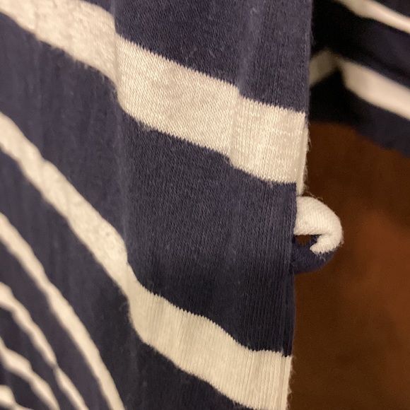 LAMADE Super Soft Striped Navy and White Medium Dress or Coverup Chest Pocket - Picture 5 of 6